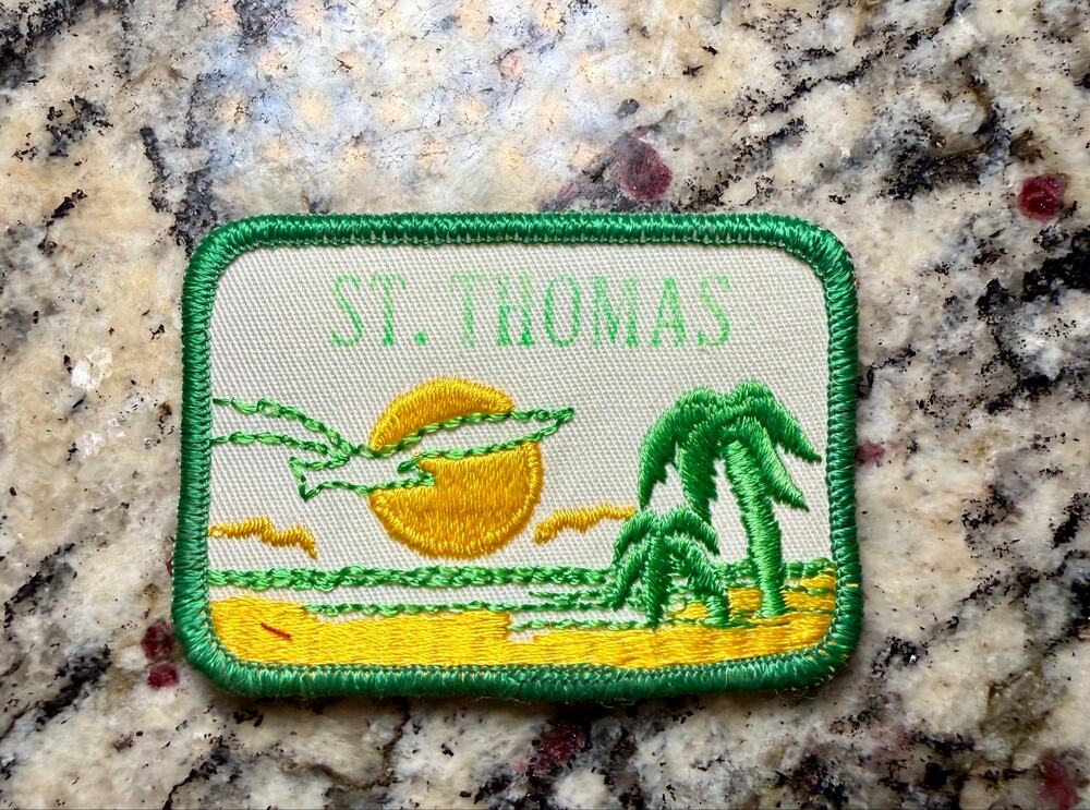 Vintage St. Thomas U.S. Virgin Islands Embroidered Travel Souvenir Patch